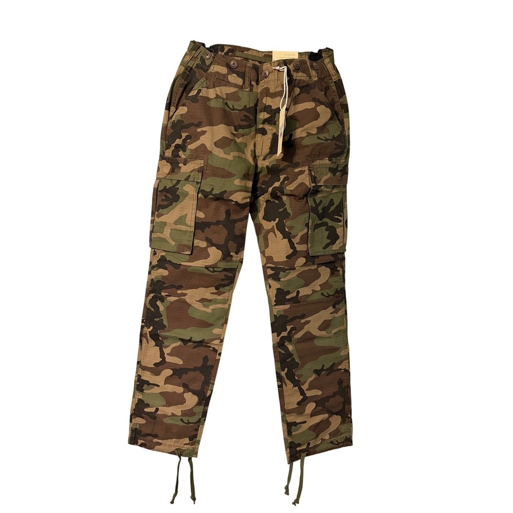 MNML Men's/Women's 29 Vintage Cargo Pants Camo Woodland Ripstop 0882
